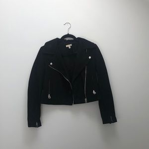Black urban outfitters suede Moto jacket